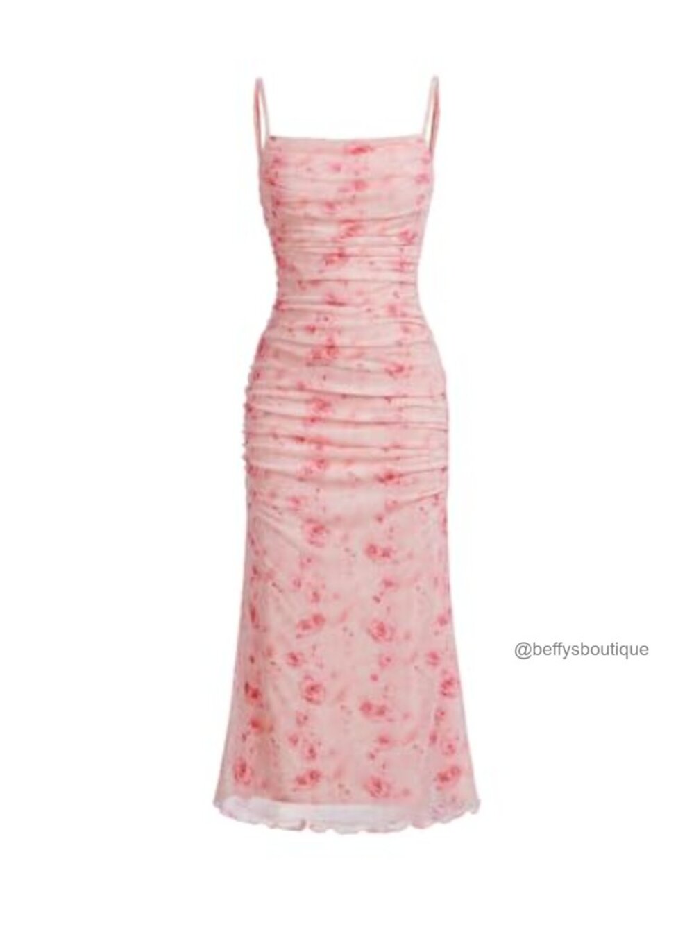 Girls Floral Print Bodycon Cami Maxi Dress Sleeveless Summer Party